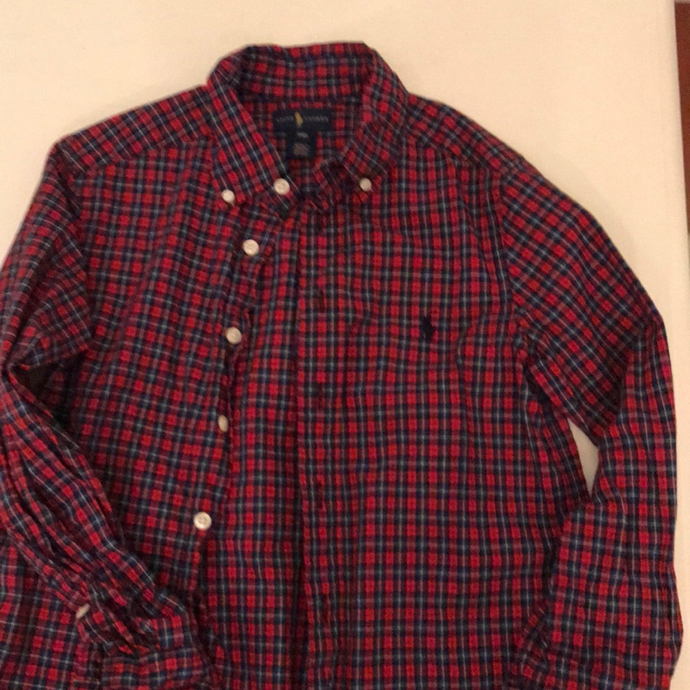 Ralph Lauren Boys Plaid Oxford Shirt